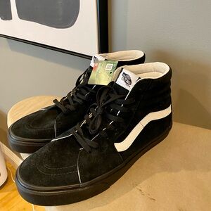 NEW Black suede leather HEIG men’s VANS skate shoes hi tops high waterproof 13